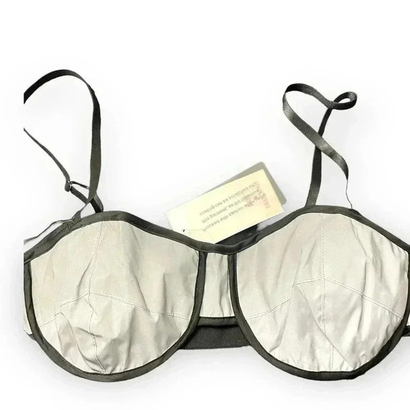 NWT Hot & Delicious Reflective Bra Top Large Gray Black Women's - Picture 4 of 13